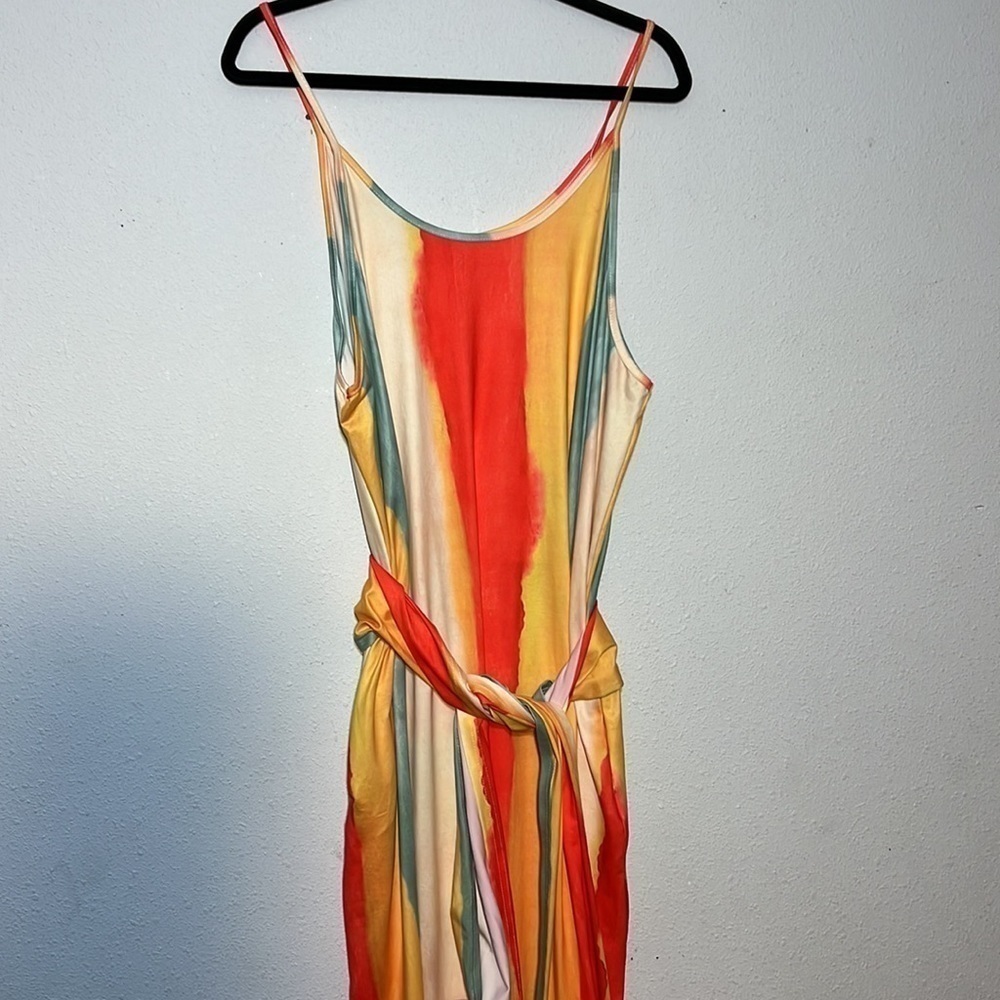 YIGC Womens Colorful Stripped Print Boho Sexy Bodycon Maxi Sundress Size 5XL